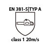 チェーンソープロテクション EN 381-5 TYPE-A class1 20m/s