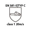 チェーンソープロテクション EN 381-5 TYPE-C class1 20m/s